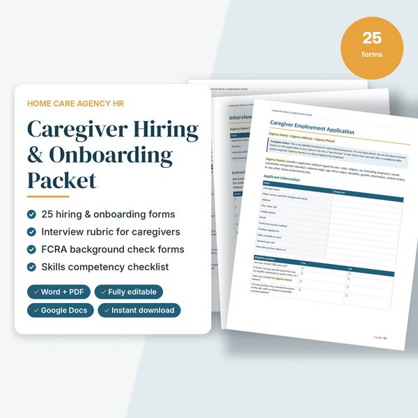 Caregiver Hiring & Onboarding Packet