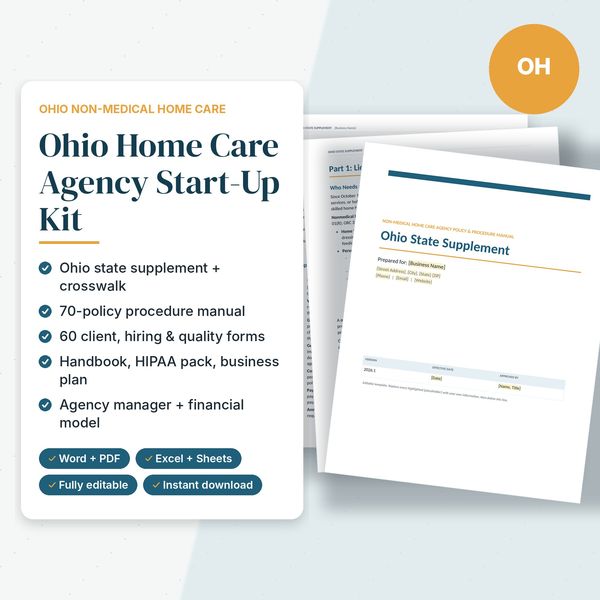 Ohio Home Care Agency Start-Up Kit
