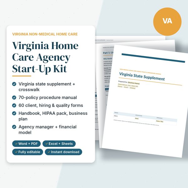 Virginia Home Care Agency Start-Up Kit